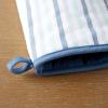 imageMartha Stewart Daisy Stripe Oven Mitt Set 2Pack BeigeBrown 7quotx13quotBlue