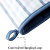 imageMartha Stewart Daisy Stripe Oven Mitt Set 2Pack BeigeBrown 7quotx13quotBlue