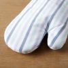imageMartha Stewart Daisy Stripe Oven Mitt Set 2Pack BeigeBrown 7quotx13quotBlue