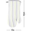 imageMartha Stewart Daisy Stripe Oven Mitt Set 2Pack BeigeBrown 7quotx13quotGreyYellow
