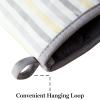 imageMartha Stewart Daisy Stripe Oven Mitt Set 2Pack BeigeBrown 7quotx13quotGreyYellow
