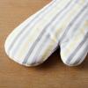 imageMartha Stewart Daisy Stripe Oven Mitt Set 2Pack BeigeBrown 7quotx13quotGreyYellow