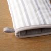 imageMartha Stewart Daisy Stripe Oven Mitt Set 2Pack BeigeBrown 7quotx13quotLinen