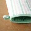 imageMartha Stewart Daisy Stripe Oven Mitt Set 2Pack BeigeBrown 7quotx13quotMint