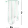 imageMartha Stewart Daisy Stripe Oven Mitt Set 2Pack BeigeBrown 7quotx13quotMint