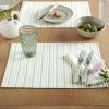 imageMartha Stewart Daisy Stripe Placemat Set 4Pack BeigeBrown 13quotx175quotGreyYellow