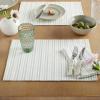 imageMartha Stewart Daisy Stripe Placemat Set 4Pack BeigeBrown 13quotx175quotLinen