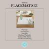 imageMartha Stewart Daisy Stripe Placemat Set 4Pack BeigeBrown 13quotx175quotLinen