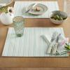 imageMartha Stewart Daisy Stripe Placemat Set 4Pack BeigeBrown 13quotx175quotMint