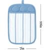 imageMartha Stewart Daisy Stripe Pot Holder Set 2Pack BeigeBrown 7quotx10quotBlue