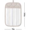 imageMartha Stewart Daisy Stripe Pot Holder Set 2Pack BeigeBrown 7quotx10quotLinen
