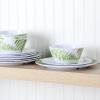 imageMartha Stewart Dragonfly 12 Piece Decorated Melamine Dinnerware Set  TealFernview