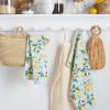 imageMartha Stewart Dual Purpose Kitchen Towel 2Pack Set Floral Vine 16quotx28quotLemon Whimsy