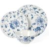 imageMartha Stewart Empress Bouquet Decorated Porcelain Dinnerware Plates and Bowls Set  Blue Floral Service for 4 12pcsBlue Floral