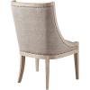 imageMartha Stewart Farmhouse Dining Room Chair Recessed Arm Chair for Bedrooms Nailhead Trim Solid Wood Legs Upholstered Reading Accent Chairs for Living Room Kitchen Dcor Elmherst  Linen ColorLinen Color