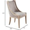 imageMartha Stewart Farmhouse Dining Room Chair Recessed Arm Chair for Bedrooms Nailhead Trim Solid Wood Legs Upholstered Reading Accent Chairs for Living Room Kitchen Dcor Elmherst  Linen ColorLinen Color