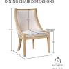 imageMartha Stewart Farmhouse Dining Room Chair Recessed Arm Chair for Bedrooms Nailhead Trim Solid Wood Legs Upholstered Reading Accent Chairs for Living Room Kitchen Dcor Elmherst  Linen ColorBeige Stripe