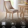 imageMartha Stewart Farmhouse Dining Room Chair Recessed Arm Chair for Bedrooms Nailhead Trim Solid Wood Legs Upholstered Reading Accent Chairs for Living Room Kitchen Dcor Elmherst  Linen ColorLinen Color