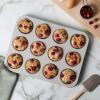 imageMartha Stewart Gallen 12 Cup Nonstick Carbon Steel MuffinCupcake Pan  Cool GreyCool Gray