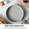 imageMartha Stewart Gallen 12 Cup Nonstick Carbon Steel MuffinCupcake Pan  Cool GreyCool Gray