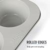 imageMartha Stewart Gallen 12 Cup Nonstick Carbon Steel MuffinCupcake Pan  Cool GreyCool Gray