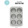 imageMartha Stewart Gallen 12 Cup Nonstick Carbon Steel MuffinCupcake Pan  Cool GreySilver
