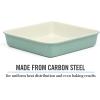 imageMartha Stewart Gallen 12 Cup Nonstick Carbon Steel MuffinCupcake Pan  Cool GreyTeal