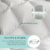 imageMartha Stewart Goose Down Fiber Cotton Comforter Queen Size Duvet Insert Queen UltraSoft 1cm Breathable Panel Hotel Collection Hypoallergenic Comforter 42oz All Season Medium Warmth 90x90White
