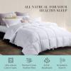 imageMartha Stewart Goose Feather and Down Fiber Comforter Queen Size  Luxurious Hotel Duvet Insert Bedding Comforters 100 Cotton All Season Medium Warmth 90 x 90 InchWhiteKing