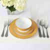 imageMartha Stewart Gracie Lane Porcelain Decorated Dinnerware Set  Martha Blue wGold Rim Service for 4 12pcsGold w Gold Rim
