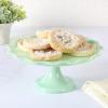imageMartha Stewart Highbrook 10 Inch Jadeite Cake Stand with Glass DomeGreen 11