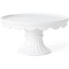 imageMartha Stewart Highbrook 10 Inch Jadeite Cake Stand with Glass DomeWhite 10
