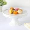 imageMartha Stewart Highbrook 10 Inch Jadeite Cake Stand with Glass DomeWhite 10