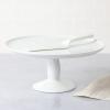 imageMartha Stewart Highbrook 10 Inch Jadeite Cake Stand with Glass DomeWhite 12