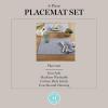 imageMartha Stewart Honeycomb Modern Farmhouse Reversible Placemat 4Pack Set White 13quotx175quotBlue