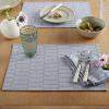 imageMartha Stewart Honeycomb Modern Farmhouse Reversible Placemat 4Pack Set White 13quotx175quotBlue