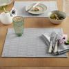 imageMartha Stewart Honeycomb Modern Farmhouse Reversible Placemat 4Pack Set White 13quotx175quotCharcoal Grey