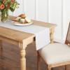 imageMartha Stewart Honeycomb Modern Farmhouse Reversible Table Runner Charcoal Grey 15quotx72quotWhite
