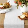 imageMartha Stewart Honeycomb Modern Farmhouse Reversible Table Runner Charcoal Grey 15quotx72quotWhite