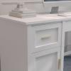 imageMartha Stewart Hutton Shaker Style Home Office Desk with Storage in White with Polished Brass HardwareWhitePolished Brass