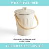 imageMartha Stewart Indoor Compost Bin  Countertop Composting Bucket for Kitchen  7 Gallon Capacity  Includes Filter  Plant Based Materials  Charcoal BlackLinen White