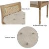 imageMartha Stewart Isla Entryway Accent Bench for Living Room Bedford Collection Tufted Seat Cane Side Frames Farmhouse Bed End Bench for Bedroom Indoor Seating Reclaimed Finish 485quot Wide Natural