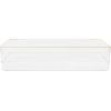 imageMartha Stewart Kerry Plastic Stackable Office Desk Drawer Organizers 6quot x 3quot 6 Pack with Gold Trim12 x 6