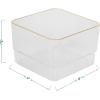 imageMartha Stewart Kerry Plastic Stackable Office Desk Drawer Organizers 6quot x 3quot 6 Pack with Gold Trim3 x 3