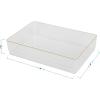 imageMartha Stewart Kerry Plastic Stackable Office Desk Drawer Organizers 6quot x 3quot 6 Pack with Gold Trim9 x 6