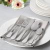 imageMartha Stewart Laurentide 20 pc Stainless Steel Flatware Set  Stone FinishAlness Hammered Finish