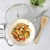 imageMartha Stewart Lockton 12quot Essential Multipurpose Heavy Gauge Aluminum FrypanWok Pan wPFA Free Premium Ceramic Nonstick Interior GreyGrey Essential Pan