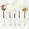 imageMartha Stewart Lockton 5Piece Stainless Steel ampamp Nylon Kitchen Tool Set  Linen wGold