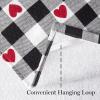 imageMartha Stewart Love Check Gingham Hearts Decorative Kitchen Towels 3Pack Set 100 Cotton Absorbent Valentines Day Dcor BlackWhiteRed 16x28
