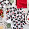 imageMartha Stewart Love Check Gingham Hearts Decorative Kitchen Towels 3Pack Set 100 Cotton Absorbent Valentines Day Dcor BlackWhiteRed 16x28